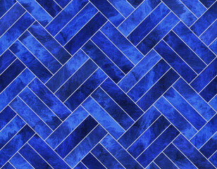 Blue Marble Triple Herringbone Seamless Texture - 528029423