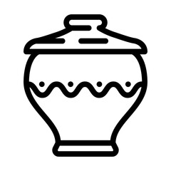 art clay crockery line icon vector. art clay crockery sign. isolated contour symbol black illustration