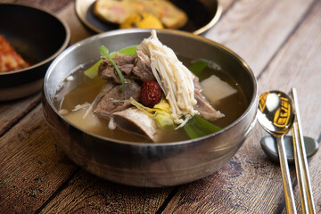 korean food Galbitang short rib soup