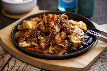 korean food Stir-fried Squid ojingeobokkeum