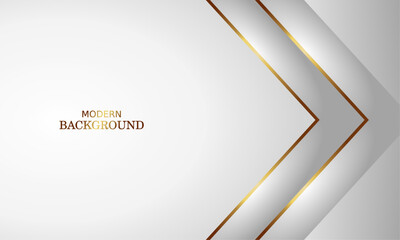 Obraz premium white luxury premium background and gold line.