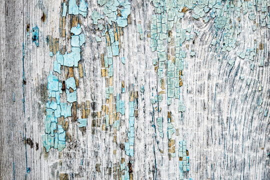 old blue wood paint faded wood background bleached