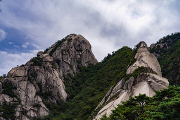 Hidden wall course of Bukhansan national park, Seoul, Korea