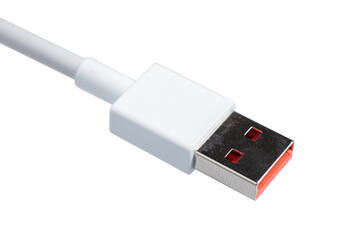 High quality generic white color USB data cable compatible with all mobile phones.