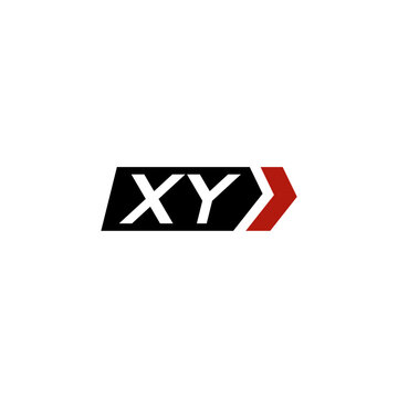 Letter XY logo with simple right arrow design ideas