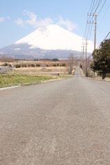 富士山へ向かう一本道
