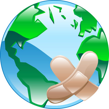 recommend clip art: Wounded world concept