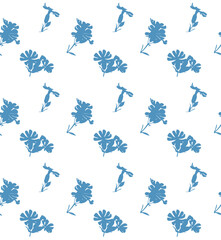 Seamless colored natural pattern consisting of flowers
