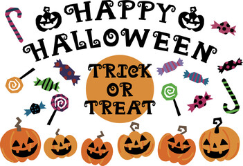 ハロウィンのイラスト素材集。
ハロウィンためのイラストセット。