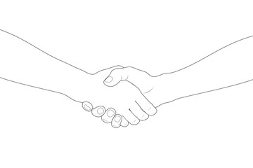 hand gestures symbol sign linear drawing handshake