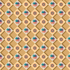 Fototapeta na wymiar Vector pattern, ethnic background fabric, African tribe, Mexican folk fabric, seamless pattern, suitable for textile accessories, wrapping paper, packaging, etc.