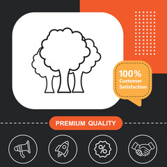 Trees icon graphic elements for your work