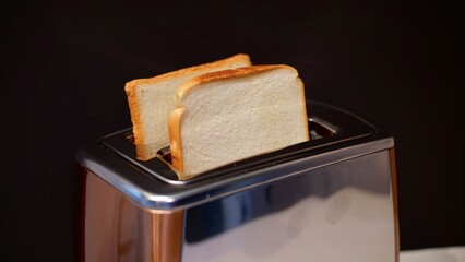 bread in a toaster