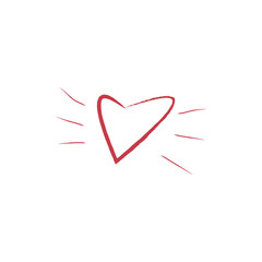 Doodle heart shape