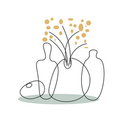 minimalist vase line art