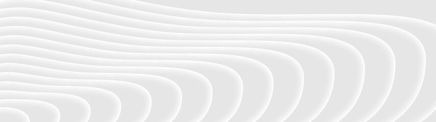 Fototapeta premium 3d pattern tunnel architecture minimal smooth silver light grey shade creative background. Landing page blurred cover white business presentation banner