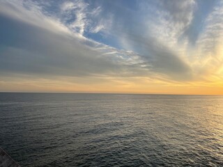 sunset over the ocean 