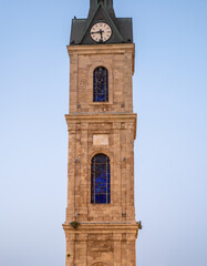 One of the symbols of Jaffa city, Clock Tower built by Ottoman Empire