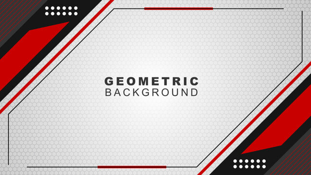 Geometric background in red and black with a pattern style, background for offline streaming, advertisements, banners, and others