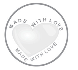 Made with love  stamp. vector