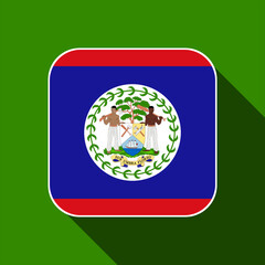 Belize flag, official colors. Vector illustration.