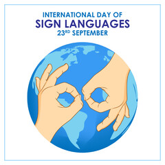 Vector illustration for International Day of Sign Languages