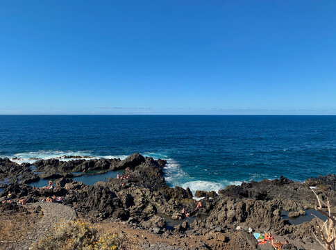 Natural pools in the north coast of Buenavista. Tenerife. Canary Islands