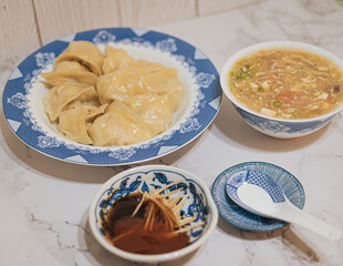 dumplings on a plate