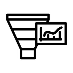 increase mqls line icon vector. increase mqls sign. isolated contour symbol black illustration