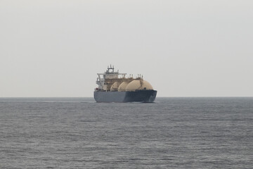 LNG tanker is sailing in the sea.