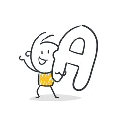 Strichfiguren / Strichmännchen: Buchstabe A. (Nr. 751)