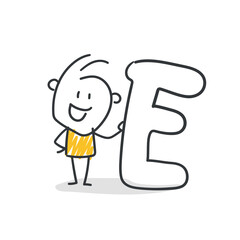 Titel: Strichfiguren / Strichmännchen: Buchstabe E. (Nr. 755)
