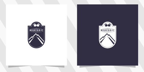 soccer team with mountain logo design