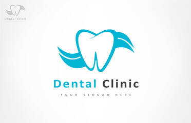 Tooth logo vector. Dental clinic. Dentistry design. 