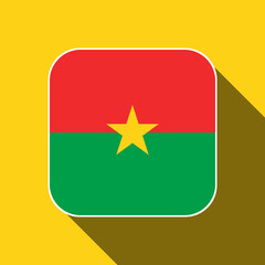Burkina Faso flag, official colors. Vector illustration.