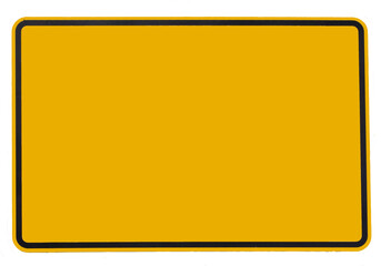 Gelbes Schild Platz für Text