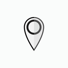 Pin Location Icon. Navigation, Pointer or Position Symbol for Design, Presentation, Website or Apps Elements - Vector.    