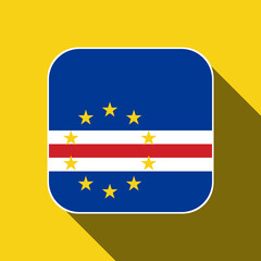 Cape Verde flag, official colors. Vector illustration.