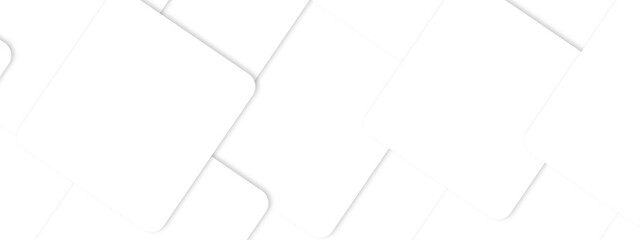 Abstract background with rectangle shape white color and vector with geometric design in illustration .soft shadow on neutral light grey textured background.3d architecture pattern design . 