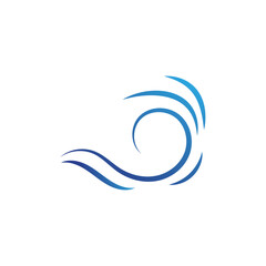 Fototapeta na wymiar wave beach logo design vector illustration template