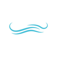 wave beach logo design vector illustration template