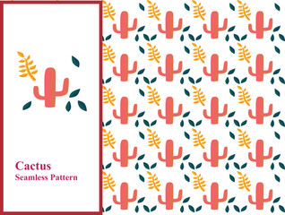 Cactus Seamless Pattern