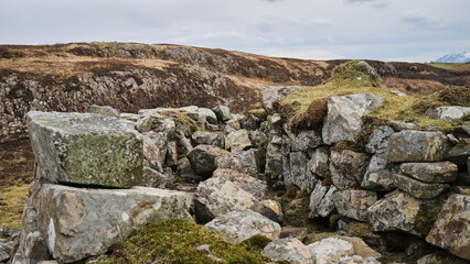 Fototapeta na wymiar Dun Ardtrek broch, Isle of Skye