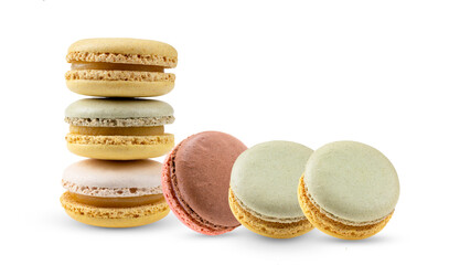 Macarons isolated on white