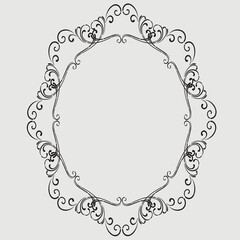 Frame, in the style of an ornament, Vector illustration eps 10, Art.