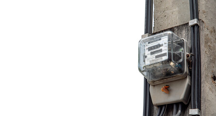 The electricity meter measures the cost of electricity, converts the energy into cost money.