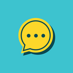 Conversation Bubble With Three Dots Inside , Vector Template