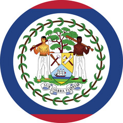 Circle flag vector of Belize