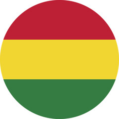 Circle flag vector of Bolivia