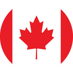 Circle flag vector of Canada